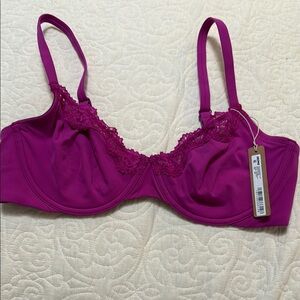 NWT SKIMS Purple Lace Trim Underwire Bra